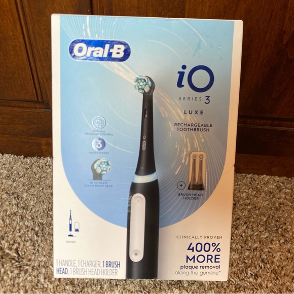 Oral-B iO Series 3 Luxe Rechargeable Toothbrush (Black) NEW/SEALED - Picture 5 of 7